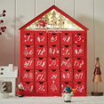 thumbnail image 1 of Calendario de Adviento navideño de madera con 24 cajones de almacenamiento, cuenta atrás de Casa de pueblo para Navidad, calendario de Cuenta regresiva recargable DIY, 1 of 4