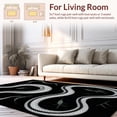 thumbnail image 2 of Flatwoven High Traffic Area Rug, Modern Ethnic Textured, Non Slip, Stain Resistant, Washable Area Rugs for Living Room, Bedroom(Gray, 4X6), 2 of 8