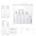 thumbnail image 1 of Travel Bottles Set for Toiletries, Leak Proof Portable Toiletry Containers Set, Clear Cosmetic Containers for Lotion, Shampoo, Cream - Set of 10, 1 of 7