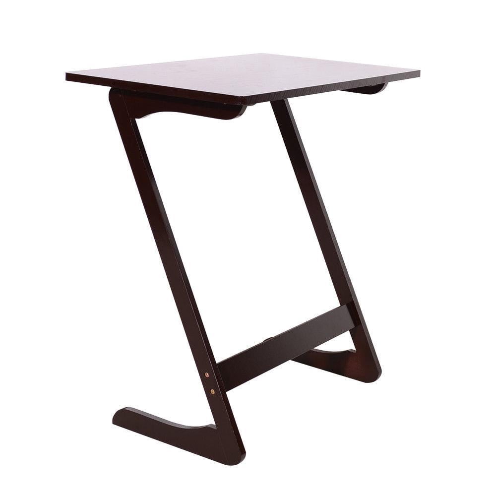 Petite table d'appoint rotative moderne en forme de C Table de chevet en bois de noyer avec tables de bout de rangement｜Homary