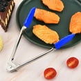 thumbnail image 4 of Cagogo under $5 Kitchen Tongs, Stainless Steel Food Tongs,Kitchen Cooking Tongs,Bread Baking Tongs,Steak BBQ Tongs,Food Grade Silicone,4 Color Options,Cooking Utensil Set, 4 of 6