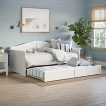 AFI Nantucket Wood Twin Size Daybed Frame with Twin Trundle White