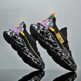 thumbnail image 6 of 2026 New/Men's Summer Breathable Low-Top Sneakers with Thick Cushioned Sole - Striped Mesh Sneakers for Running, Gym & Casual Wear -  Lace-Up Design, Active Lifestyle Lightweight Comfortable, Modern, 6 of 9