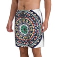 thumbnail image 2 of Fotbe Colorful With Blue Oriental Trajes de Baño Estampados para Hombre, Shorts de Verano de Secado Rápido, Ropa de Playa, Bañadores-Small, 2 of 6