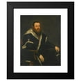 thumbnail image 2 of Jacopo Tintoretto 15x18 Black Modern Framed Museum Art Print Titled - Portrait of a Bearded Man in a Black Robe with Fur, 2 of 5