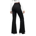 thumbnail image 5 of Dress Work Pants Women Business Casual Slack Trousers Stretchy Pull On Office Flare Pants with Pockets Black L, 5 of 5