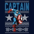 thumbnail image 2 of Men's Marvel Christmas Captain America Fair Isle Print  Pull Over Hoodie, 2 of 4