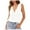 White, variant on gakvbuo Summer Tank Tops For Women 2024 Sleeveless Henley T-Shirts V Neck Loose Fit Button Up Cami Ribbed Knit Slim Fit Basic Tops