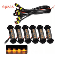 thumbnail image 3 of Kits 6 Luces De Parrilla Led  Bloosom Ámbar Para Coche,luz De Rejilla Negro, 3 of 5