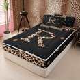 thumbnail image 2 of Meiyoeat Animal Leopard Letter R Zipper Twin Comforter Sets with Fitted Sheet and 2 Pillowcases for Women Juniors, Classic Polka Dot Zipper Bedding Set for Bedroom,4-Piece,Black Reversible, 2 of 6