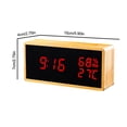 thumbnail image 2 of Led Digital De Madera Con Temperatura, Humedad, Control De Voz, Reloj, Habitación, Decoración Electrónica De Escritorio Noticed HA039922-03, 2 of 6