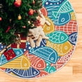 thumbnail image 5 of FMSHPON Colorful Fish Xmas Christmas Tree Skirt Stand Mat for Holiday Party Decoration Indoor Outdoor 48 inches, 5 of 6