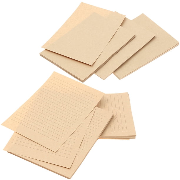 GOOHOCHY 100 hojas papeles de letras kraft letra papel estilo retro papel papel vintage papeles