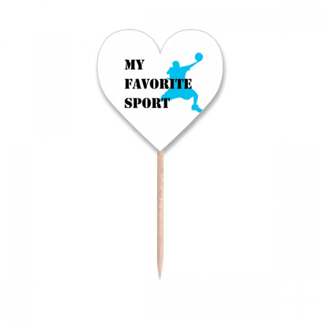 Like Sports Fitness Balanced Volleyball Toothpick Flags Heart Lable Cupcake Picks