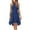 C1-Navy782, variant on Womens Halter Neck Mini Dress Chiffon Layered Hem Fitted Waist Wedding Guest Sundress