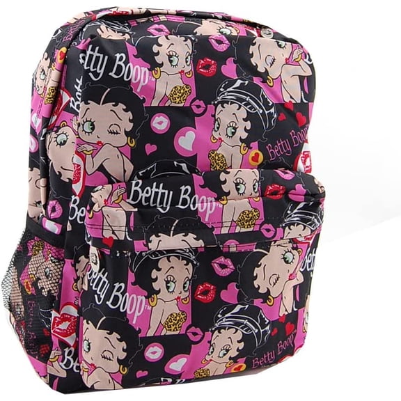 Betty Boop Microfiber Large Backpack with 16 Inches Height (Multi w/ Key Ring)
