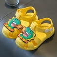 thumbnail image 2 of Gubotare Baby Sandals Boy Baby Girls Boys Sandals Rubber Soft Sole Toddler First Walker Outdoor Summer Beach Shoes Size 4.5 (Yellow, 4.5), 2 of 6