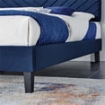 thumbnail image 5 of Roxanne Performance Velvet Queen Platform Bed, 5 of 9