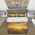 thumbnail image 3 of Designart 'Bright New Day Over Poppy Fields' Cabin & Lodge Duvet Cover Set, 3 of 4