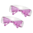 thumbnail image 1 of 2pc Clear Waterproof Goggles Summer Essentials Impact Resistant Protective Glasses Candy Colored Frames Windproof Dustproof Safety Eyewear Water Party Supplies, 1 of 7