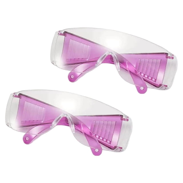 2pc Clear Waterproof Goggles Summer Essentials Impact Resistant Protective Glasses Candy Colored Frames Windproof Dustproof Safety Eyewear Water Party Supplies