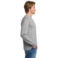 thumbnail image 3 of Gildan Men's Heavy Cotton Long Sleeve T-Shirt, Sport Grey, Soft Classic Fit Crew Neck, 9-Pack, 3XL, 3 of 5