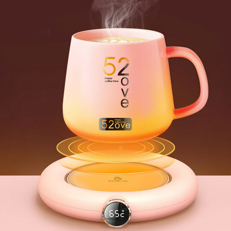 Tsmsv 【2023 Upgraded】 Coffee Warmer with Mug Set/Coffee Cup with Warmer/Coffee Mug Warmer with 2 Temperature/Coffee Cup Warmer for Desk/Gifts for