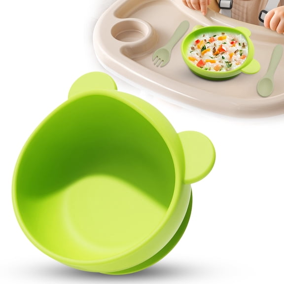 Stainless Steel Baby Bowls With Suction 2 In 1 304 Toddlers Bowl & Removable Silicone Suction Kids Bowl Scald Snack Container For Baby Food Feeding Practical