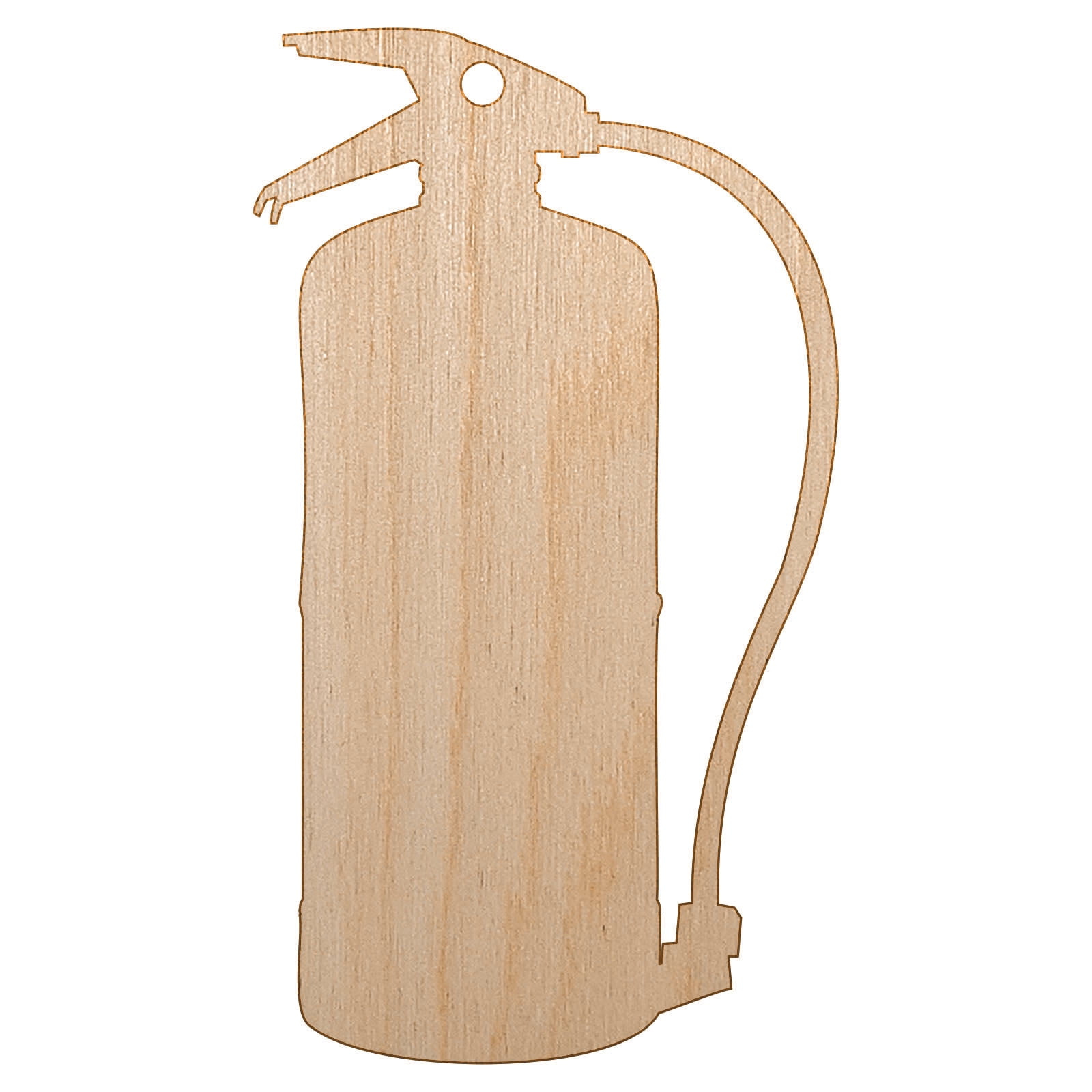 Fire Extinguisher Solid Wood Holiday Christmas Tree Ornament Unfinished