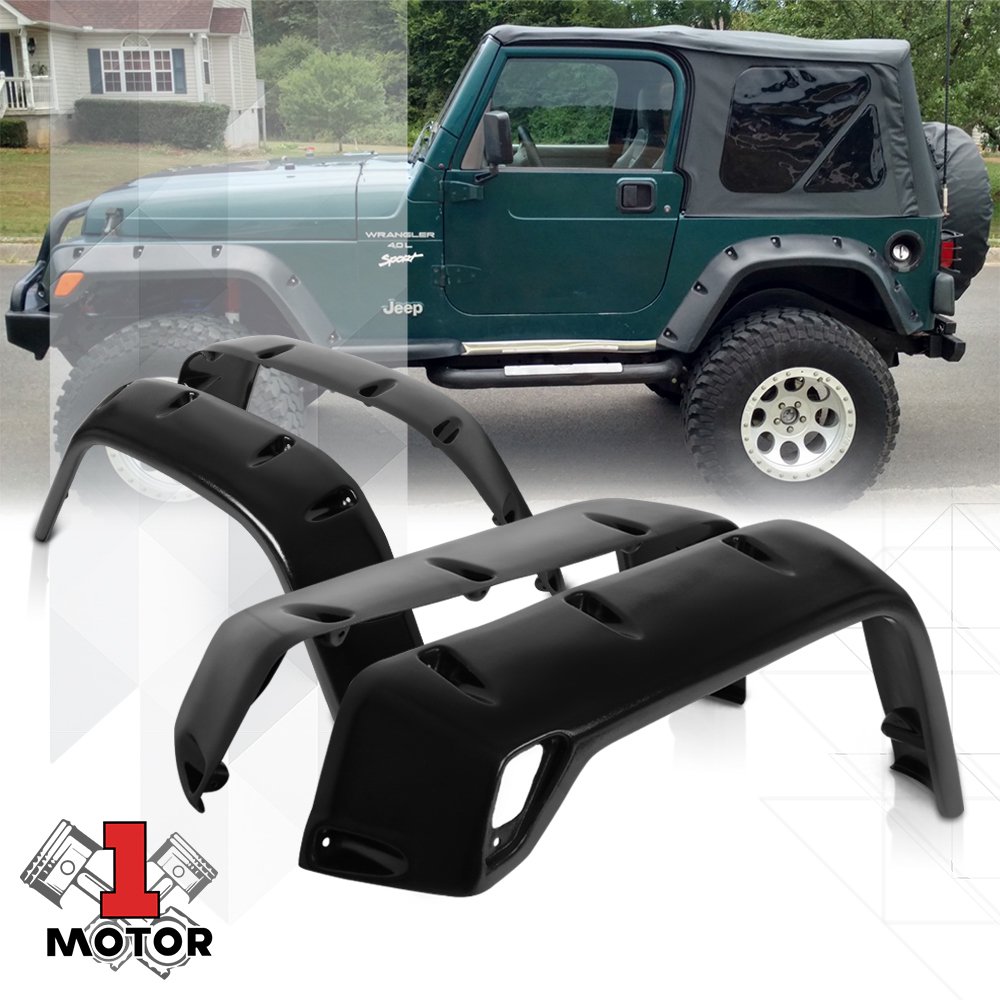 Textured Pocket Bolt/Rivet Fender Flares Wheel Cover for 9706 Jeep