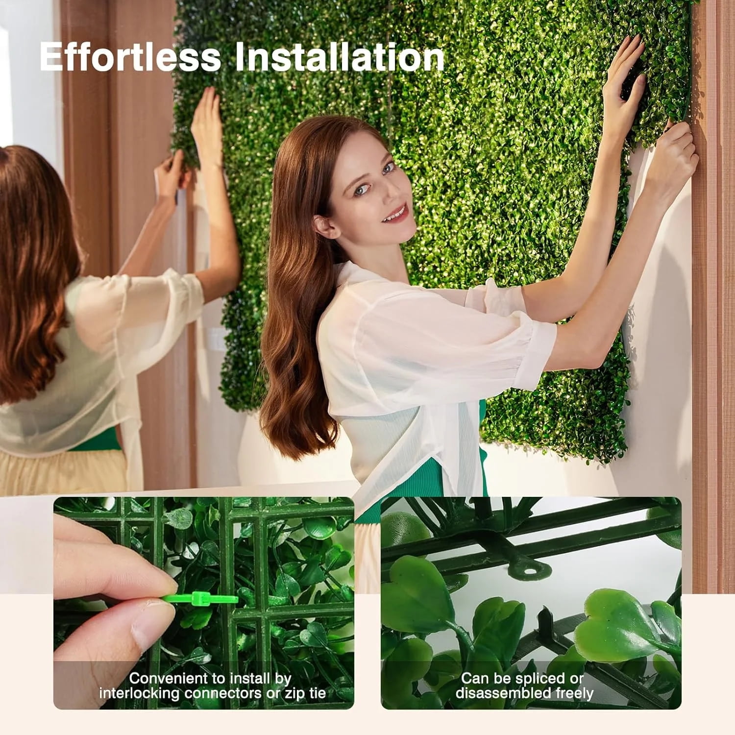GOTGELIF 12 PCS 10"x10" Artificial Boxwood Panels, Boxwood Hedge Wall Panels, Artificial Grass Backdrop Wall 2", Privacy Hedge Screen UV Protected for Outdoor Indoor Garden Fence Backyard