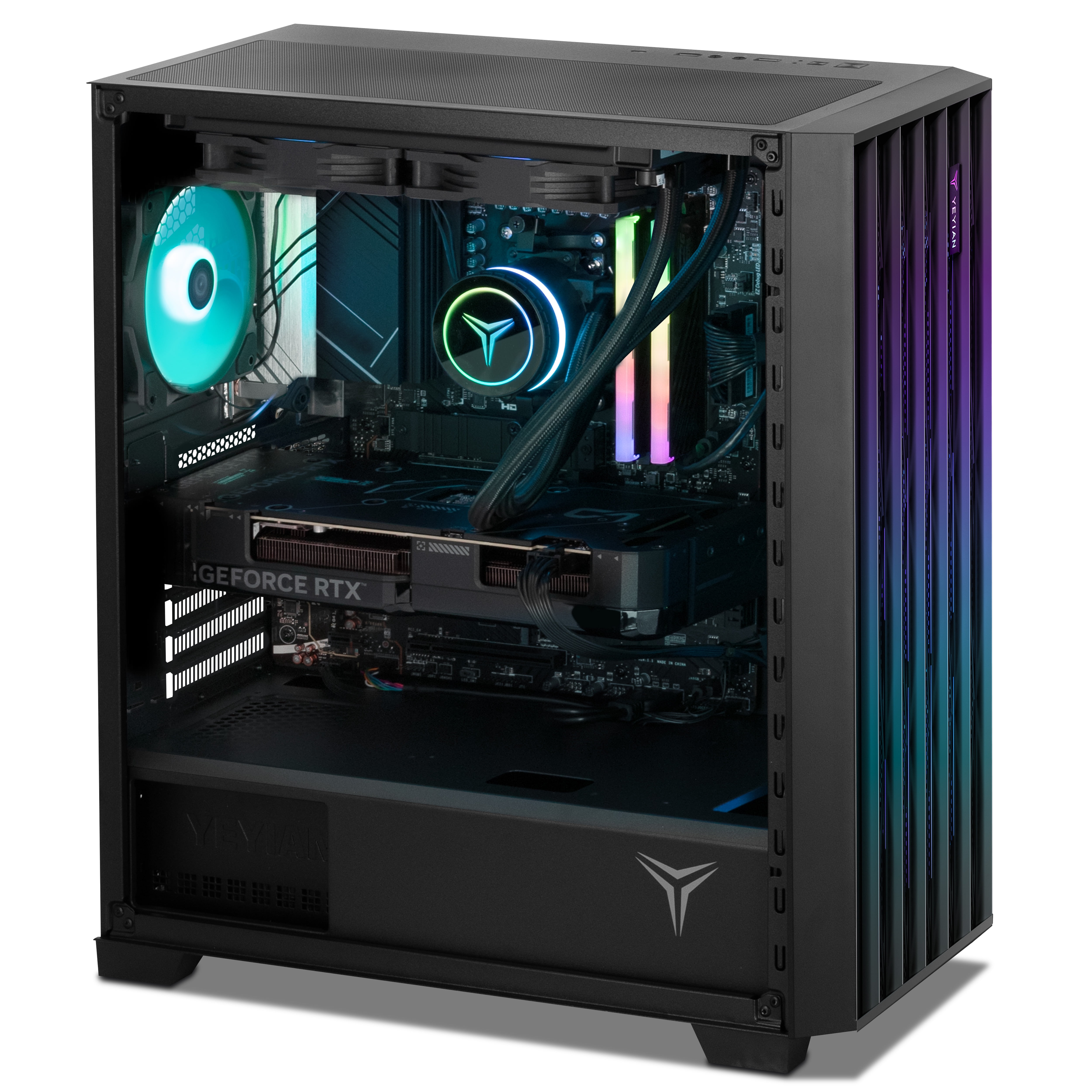 YEYIAN Phoenix Mesh 970XC-5701N Gaming PC – AMD Ryzen 7 9700X, RTX 5070, 32GB DDR5, 1TB NVMe Gen4 SSD, B650 Wi-Fi, 750W 80+ Gold, AIO 240mm Cooling