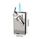 thumbnail image 3 of Encendedor de metal a prueba de viento | Balancín de Llama Dual Recargable de Carga Directa | Arco azul butano recargable | Tamaño de bolsillo compacto para barbacoa, camping, regalos | Caja de, 3 of 4