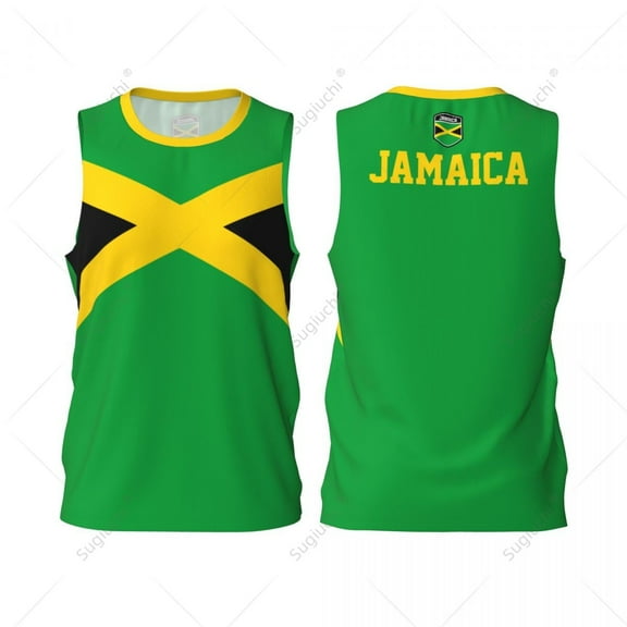 Jamaica Flag Men Boys Basketball Sports Jersey Running Fitness Multifunction Sleeveless tshirt Exclusive Custom Name Nunber