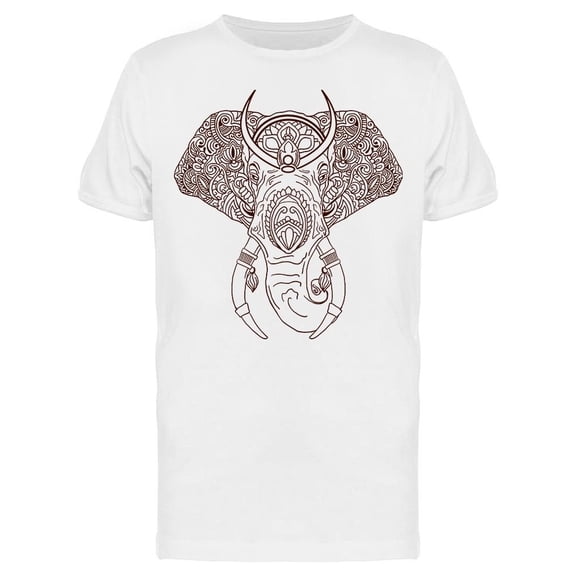 Elephant In Indian Style Tee Men's -Image by Shutterstock