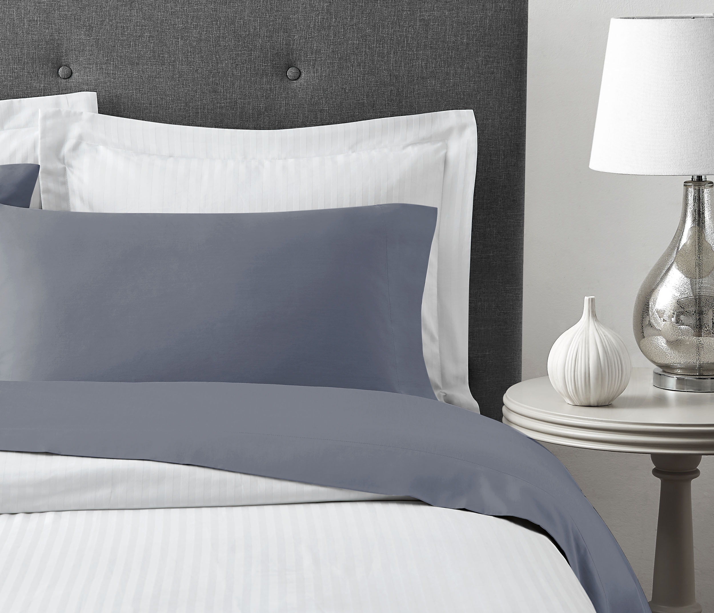 600TC Soft and Cool Slate Blue 4pc Sheet Set King