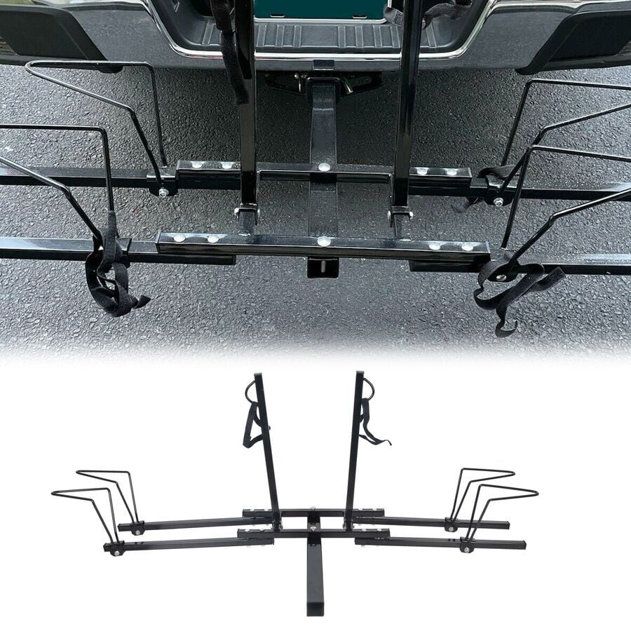2Bike Bicycle Carrier Hitch Receiver 2 Heavy Duty Mount Rack