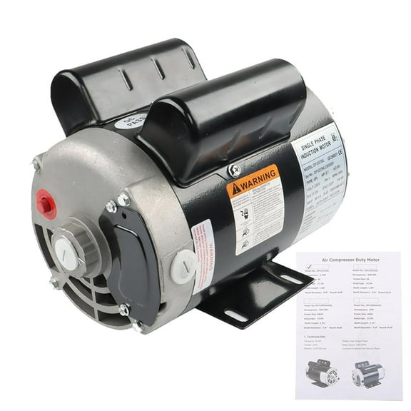 labwork 3.7 HP Electric Motor 56 Frame 3450RPM Single Phase Motor General Air Compressor Motor SPL 5/8 Shaft 230V