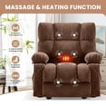 thumbnail image 3 of JMYMRY Rocker Recliner Chair with Vibration Massage and Heating, Cup Holders and Side Pockets, Adjustable Lounge Chair for Living Room, Brown, 3 of 8