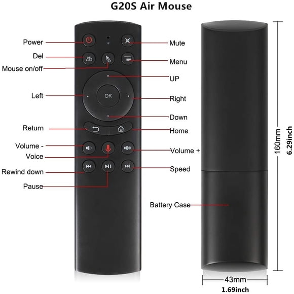 Control remoto de voz Dupad story G20S 2.4G Wireless Voice Control Se