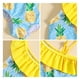 thumbnail image 3 of Traje de baño para bebé, traje de baño para niñas pequeñas, traje de baño para niñas con un solo hombro + traje de baño con parte inferior de cintura alta (2 piezas), 3 of 5