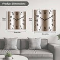 thumbnail image 5 of Brown White Ombre Wooden Wall Clock Silent Non Ticking, Abstract Art Modern Brown Gradient Square Wall Clocks Battery Operated, Decor Clock for Home Office, Living Room, Kitchen, 12 Inch, 5 of 9