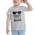 thumbnail image 3 of Coolest Little Brother Cute Toddler T Shirts for Boys Girls (Gray, Youth M), 3 of 5