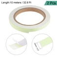 thumbnail image 2 of Uxcell 0.4 inch x 32.8 ft Glow in the Dark Tape Green for Night Decorations, 2 Pack, 2 of 5