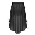 thumbnail image 2 of renvena Girls' Chiffon Hi-Low Dance Skirt Lyrical Ballet Jazz Latin Dance Dress 6-16 A Black 16, 2 of 7