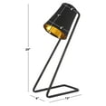 thumbnail image 3 of SAFAVIEH Guarnere 20 in. Industrial Black Iron Table Lamp with Black 100% Cotton Shade, 3 of 11