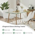 thumbnail image 6 of Gymax Modern Glass Dining Table Rectangular Dining Room Table W/Metal Legs For Kitchen, 6 of 10