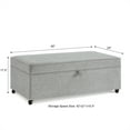 thumbnail image 2 of Large Comfort Sofa Ottoman with Storage, Modular Sectional Storage Ottoman with Wheels, Storage Bench for Living Room Bedroom, 2 of 7