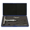 thumbnail image 1 of Round Head Depth Micrometer Gauge Measuring Tool (0-100mm 4in), 1 of 8