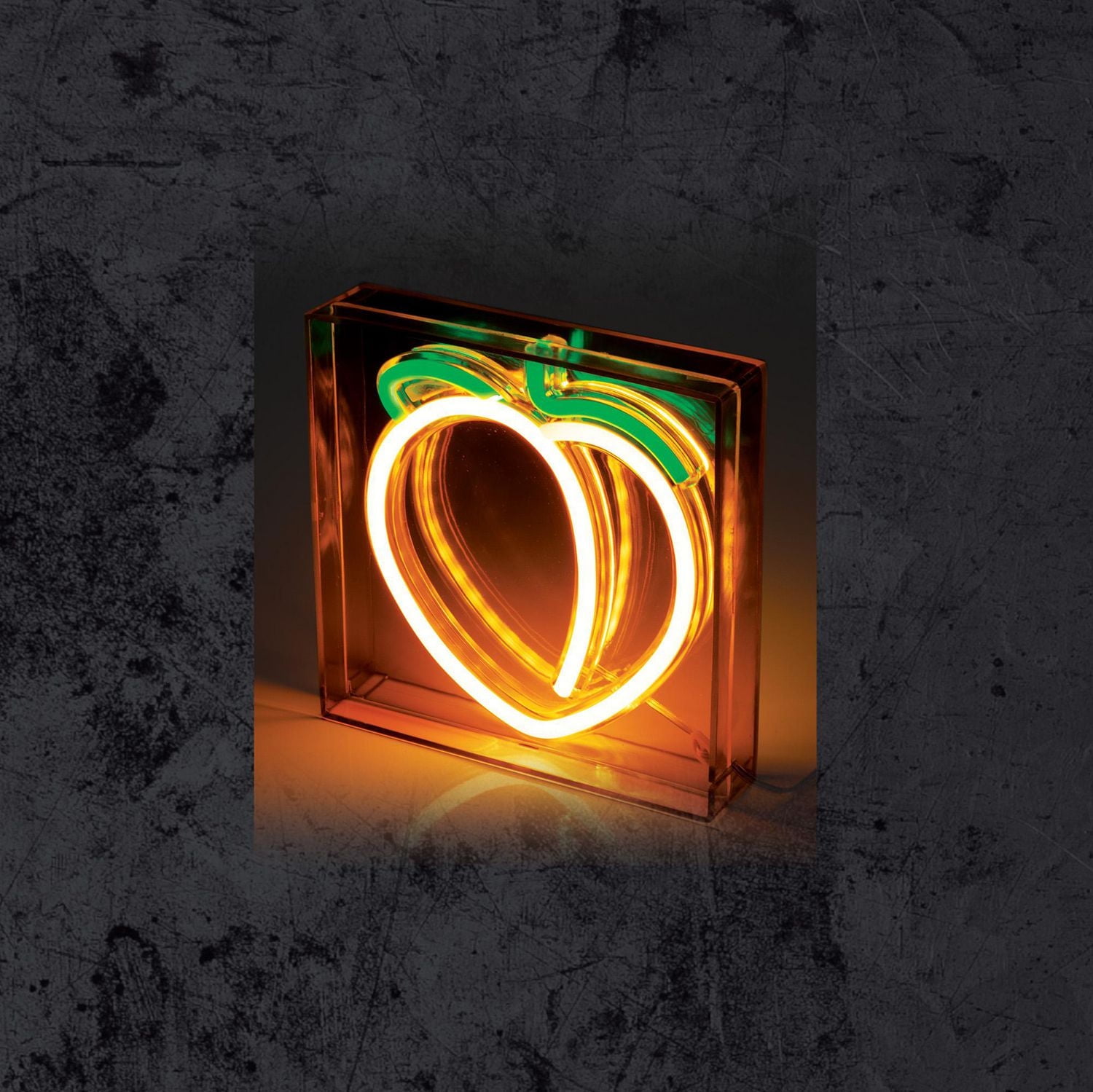 Merkury Innovations Boîte au néon LED pêche de 6 po Boîte Néon LED Pêche